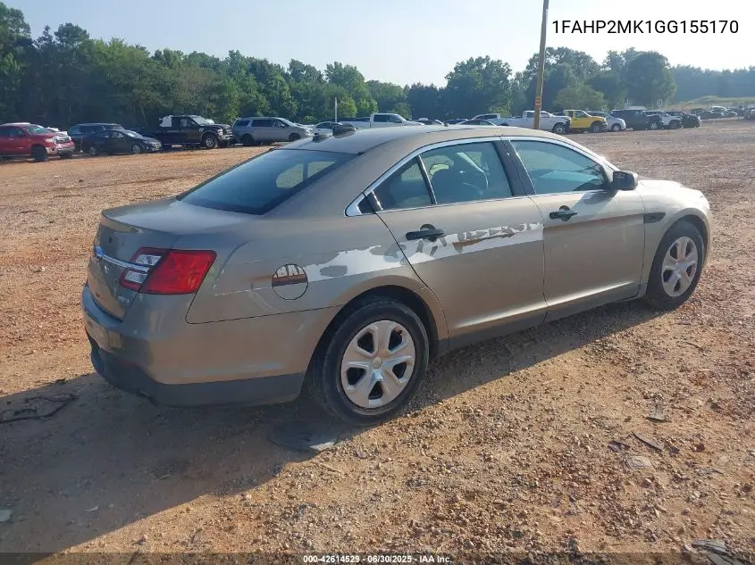 2016 Ford Taurus VIN: 1FAHP2MK1GG155170 Lot: 42614529