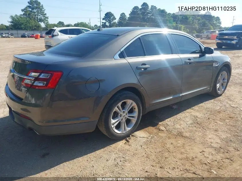 2017 Ford Taurus Se VIN: 1FAHP2D81HG110235 Lot: 42249870