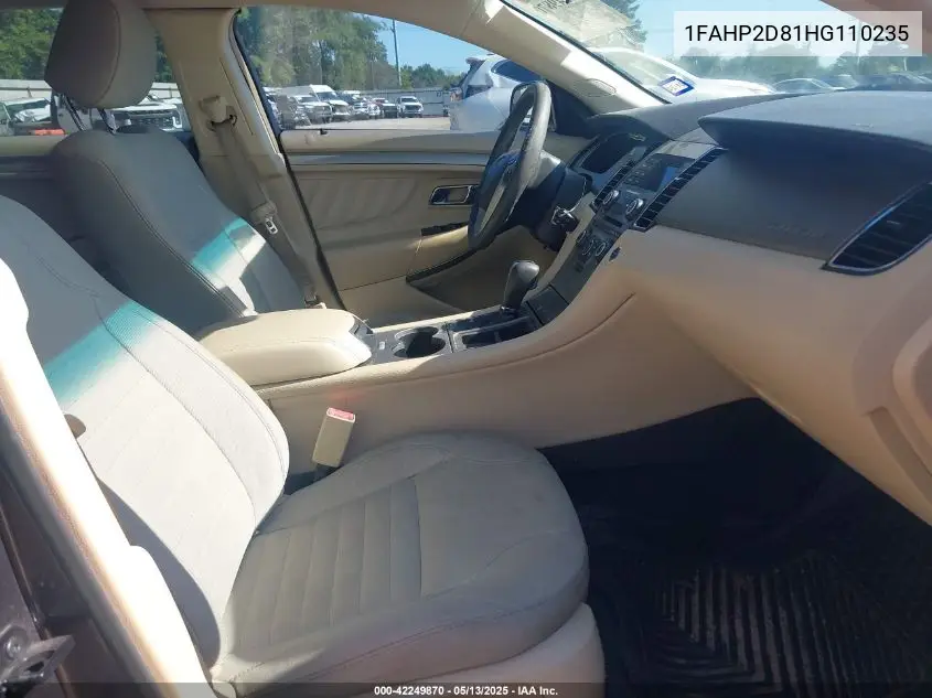 2017 Ford Taurus Se VIN: 1FAHP2D81HG110235 Lot: 42249870