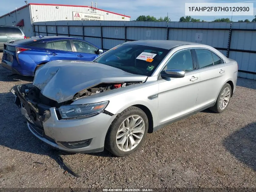 2017 Ford Taurus Limited VIN: 1FAHP2F87HG120930 Lot: 42616018