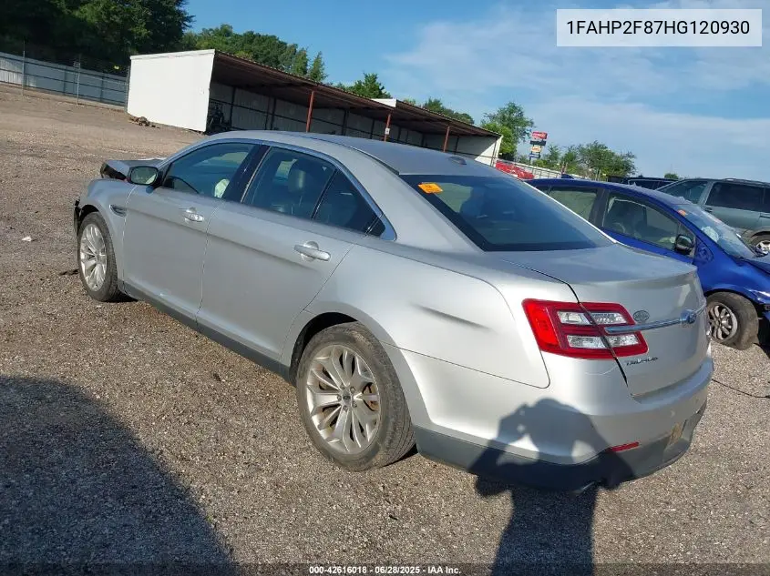2017 Ford Taurus Limited VIN: 1FAHP2F87HG120930 Lot: 42616018