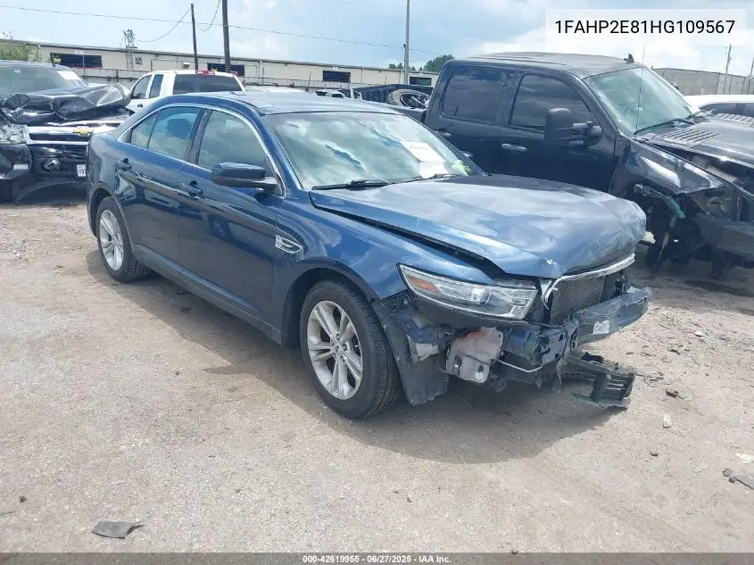 2017 Ford Taurus Sel VIN: 1FAHP2E81HG109567 Lot: 42619955