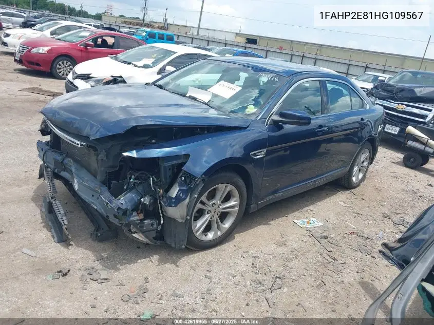 2017 Ford Taurus Sel VIN: 1FAHP2E81HG109567 Lot: 42619955