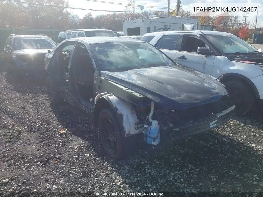 2018 Ford Police Interceptor VIN: 1FAHP2MK4JG142467 Lot: 40788480