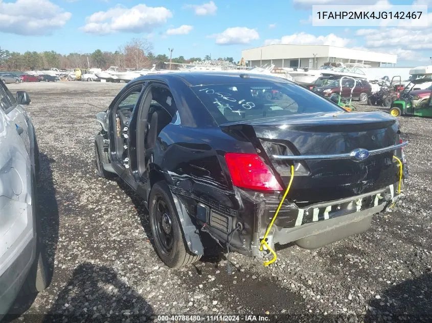 2018 Ford Police Interceptor VIN: 1FAHP2MK4JG142467 Lot: 40788480