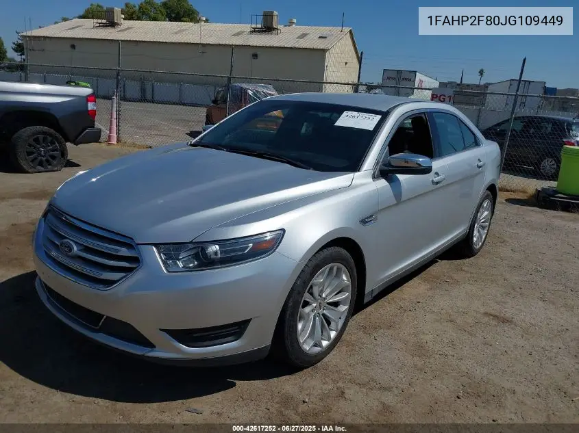 2018 Ford Taurus Limited VIN: 1FAHP2F80JG109449 Lot: 42617252