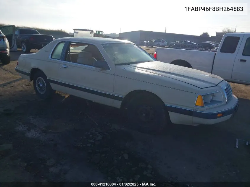 1986 Ford Thunderbird VIN: 1FABP46F8BH264883 Lot: 41216804