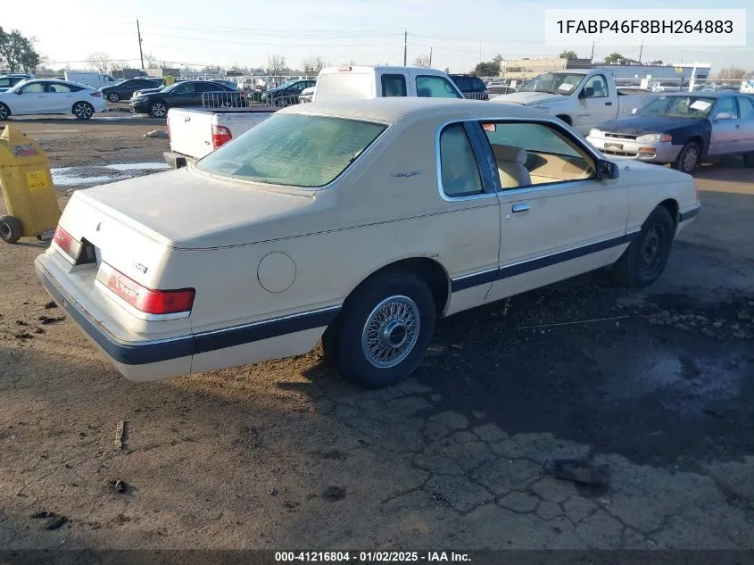 1986 Ford Thunderbird VIN: 1FABP46F8BH264883 Lot: 41216804