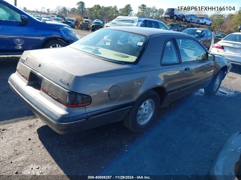 1987 Ford Thunderbird Sport VIN: 1FABP61FXHH166104 Lot: 40889257