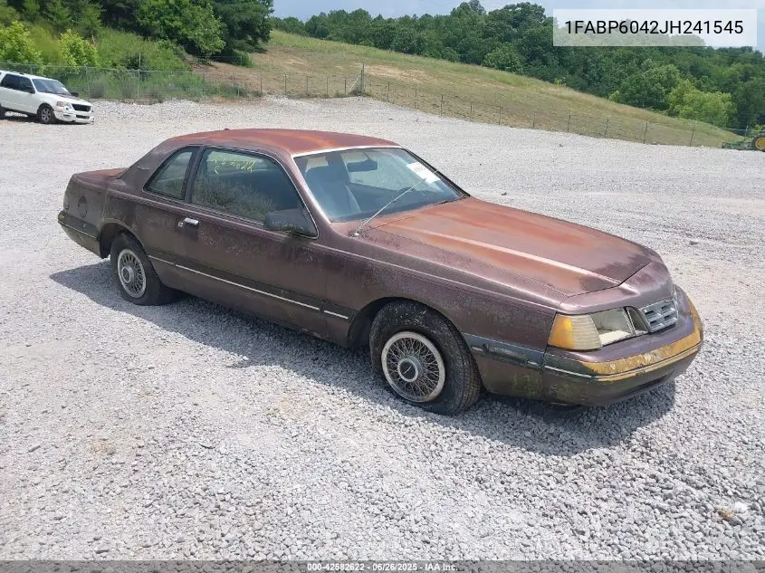 1988 Ford Thunderbird VIN: 1FABP6042JH241545 Lot: 42582622