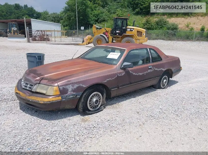 1988 Ford Thunderbird VIN: 1FABP6042JH241545 Lot: 42582622