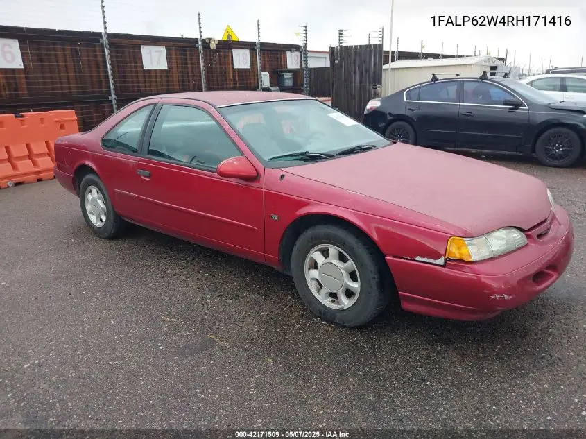1994 Ford Thunderbird Lx VIN: 1FALP62W4RH171416 Lot: 42171509