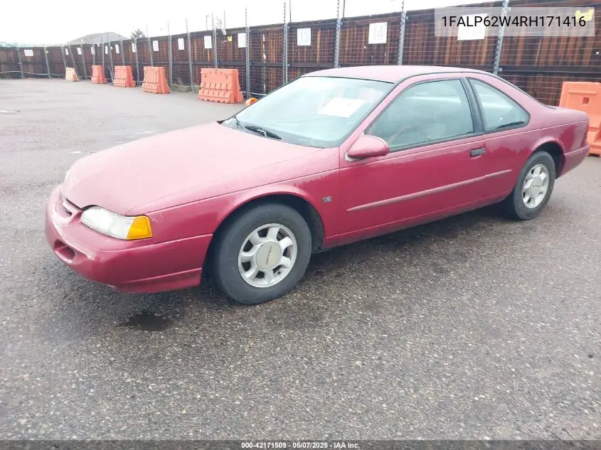 1994 Ford Thunderbird Lx VIN: 1FALP62W4RH171416 Lot: 42171509