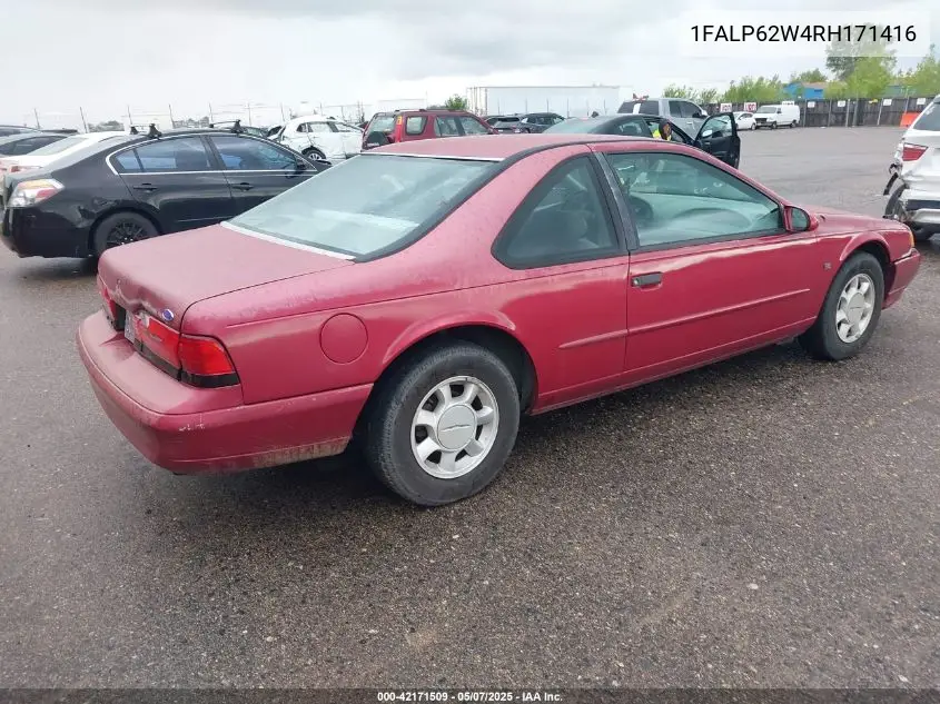 1994 Ford Thunderbird Lx VIN: 1FALP62W4RH171416 Lot: 42171509
