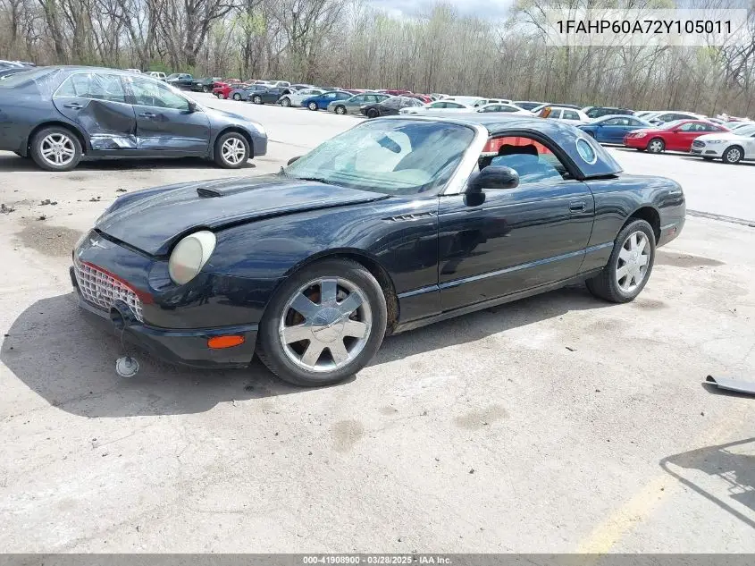 2002 Ford Thunderbird VIN: 1FAHP60A72Y105011 Lot: 41908900