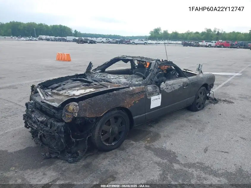 2002 Ford Thunderbird VIN: 1FAHP60A22Y12747 Lot: 42199058