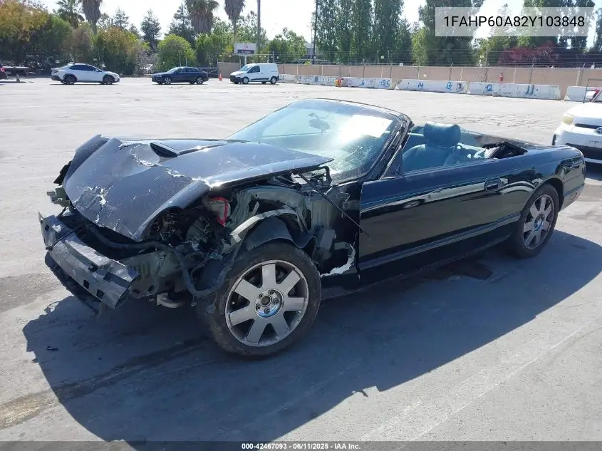 2002 Ford Thunderbird VIN: 1FAHP60A82Y103848 Lot: 42467093