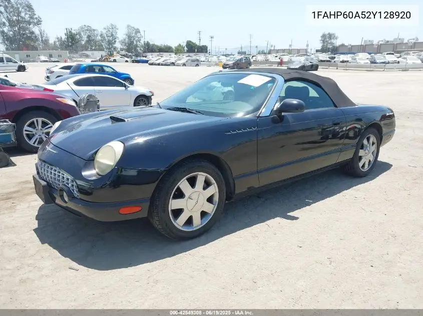 2002 Ford Thunderbird VIN: 1FAHP60A52Y128920 Lot: 42549308
