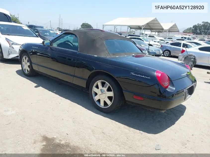 2002 Ford Thunderbird VIN: 1FAHP60A52Y128920 Lot: 42549308