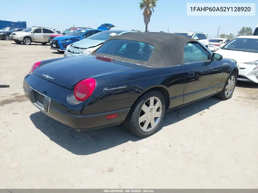 2002 Ford Thunderbird VIN: 1FAHP60A52Y128920 Lot: 42549308