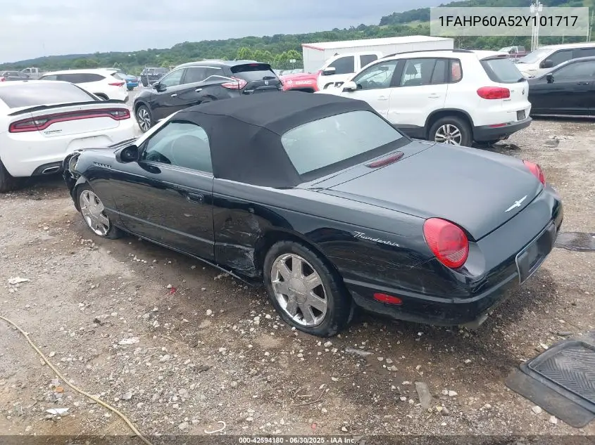 2002 Ford Thunderbird VIN: 1FAHP60A52Y101717 Lot: 42594180