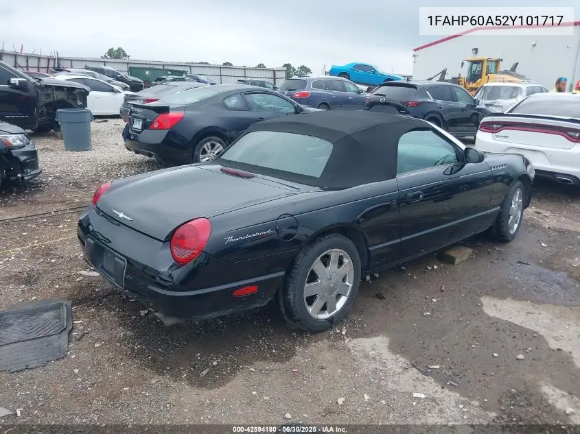 2002 Ford Thunderbird VIN: 1FAHP60A52Y101717 Lot: 42594180