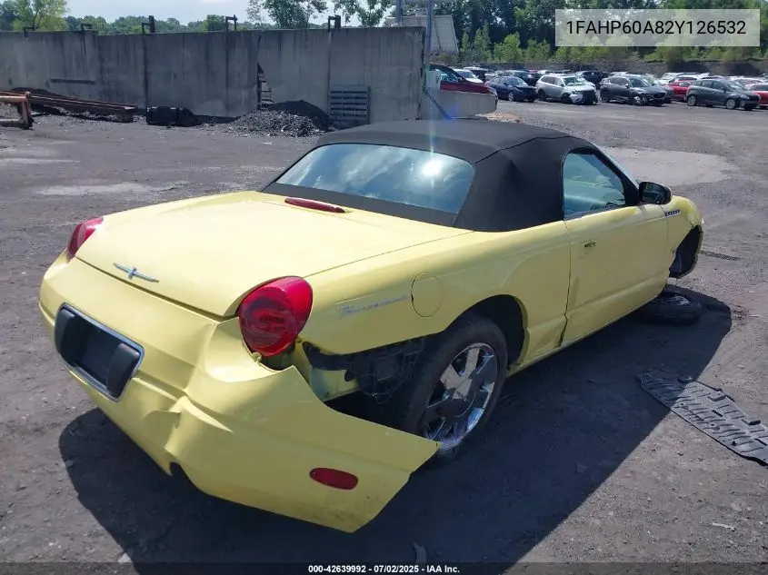 2002 Ford Thunderbird VIN: 1FAHP60A82Y126532 Lot: 42639992