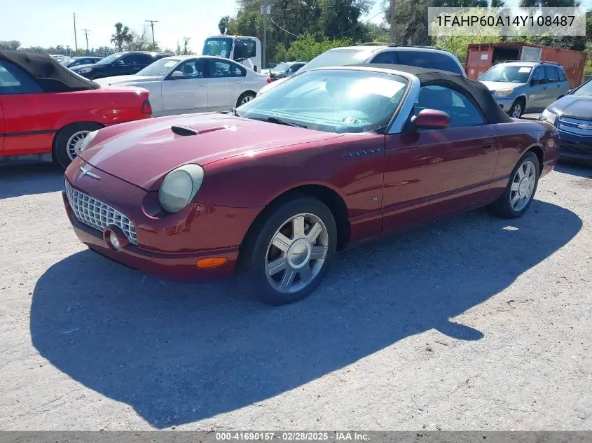 2004 Ford Thunderbird VIN: 1FAHP60A14Y108487 Lot: 41690157