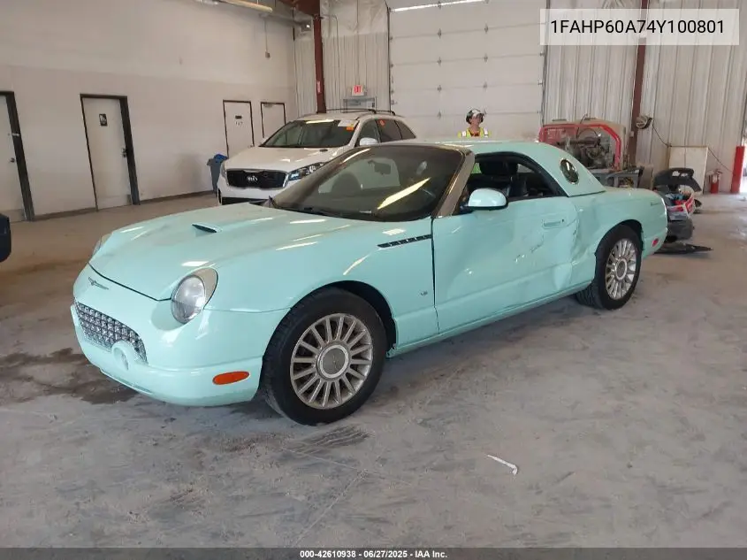 2004 Ford Thunderbird VIN: 1FAHP60A74Y100801 Lot: 42610938