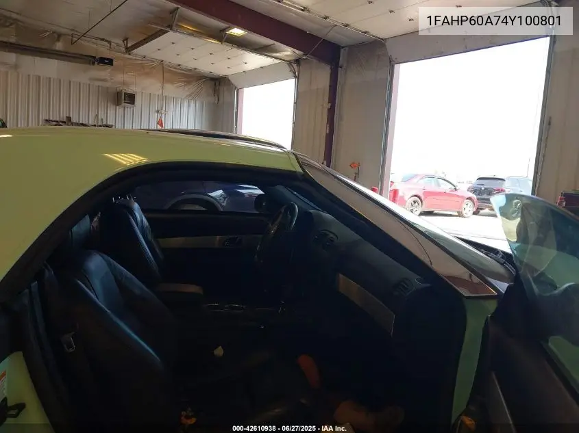 2004 Ford Thunderbird VIN: 1FAHP60A74Y100801 Lot: 42610938