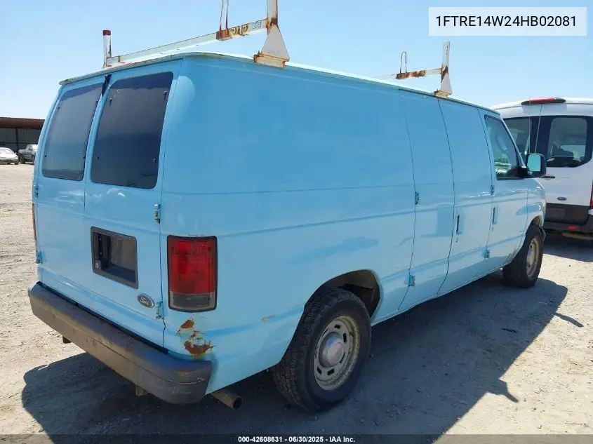 2004 Ford E-150 Commercial/Recreational VIN: 1FTRE14W24HB02081 Lot: 42608631