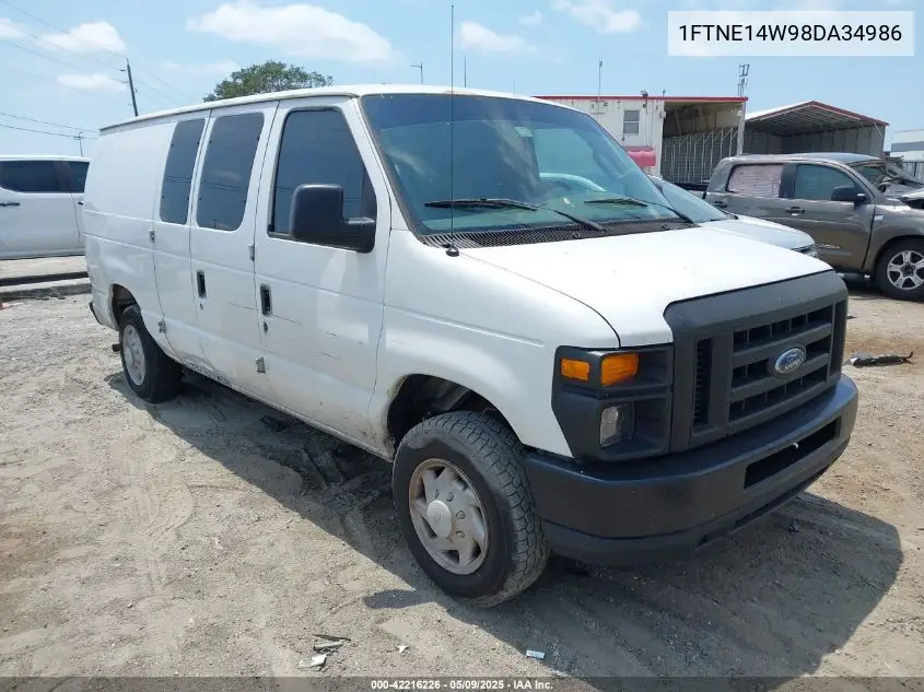 2008 Ford E-150 Commercial/Recreational VIN: 1FTNE14W98DA34986 Lot: 42216226