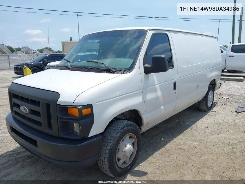 2008 Ford E-150 Commercial/Recreational VIN: 1FTNE14W98DA34986 Lot: 42216226
