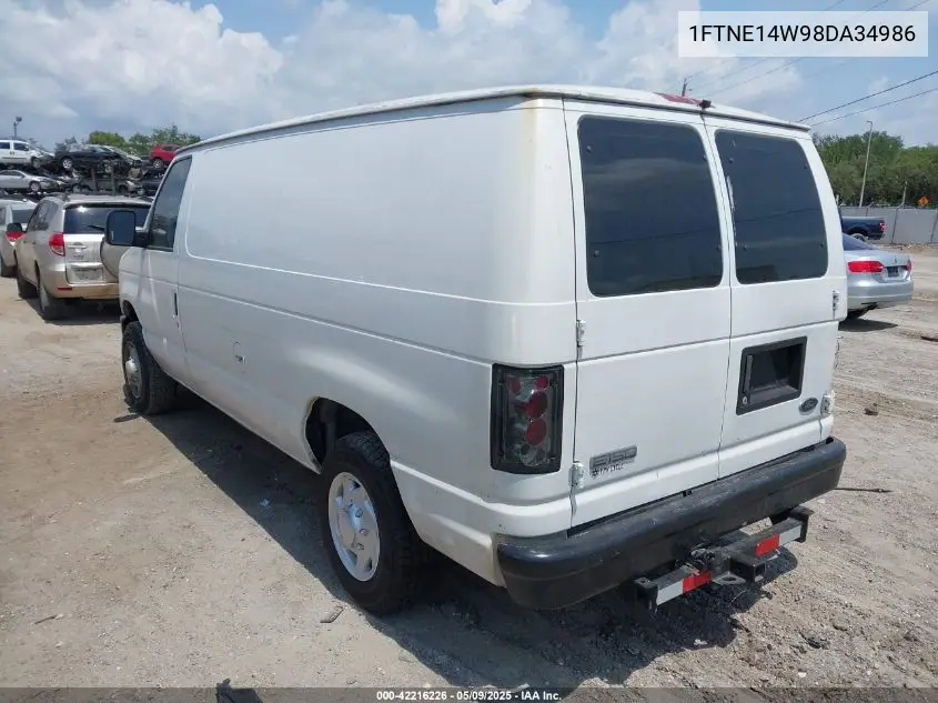 2008 Ford E-150 Commercial/Recreational VIN: 1FTNE14W98DA34986 Lot: 42216226