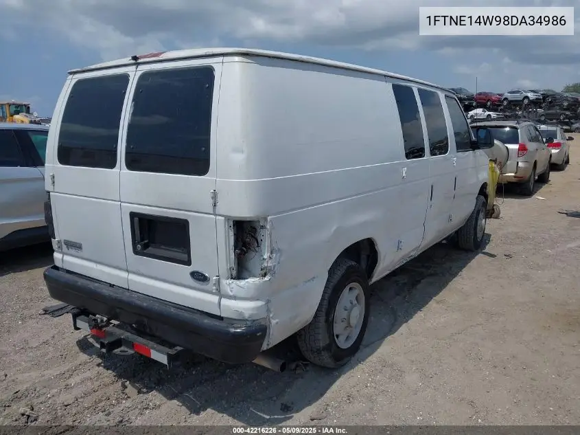 2008 Ford E-150 Commercial/Recreational VIN: 1FTNE14W98DA34986 Lot: 42216226