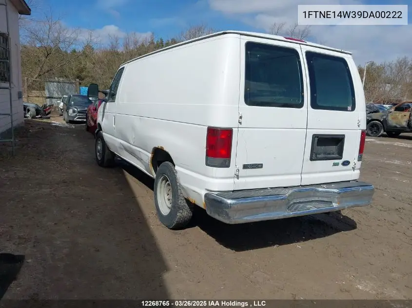 2009 Ford E-150 Commercial/Recreational VIN: 1FTNE14W39DA00222 Lot: 12268765