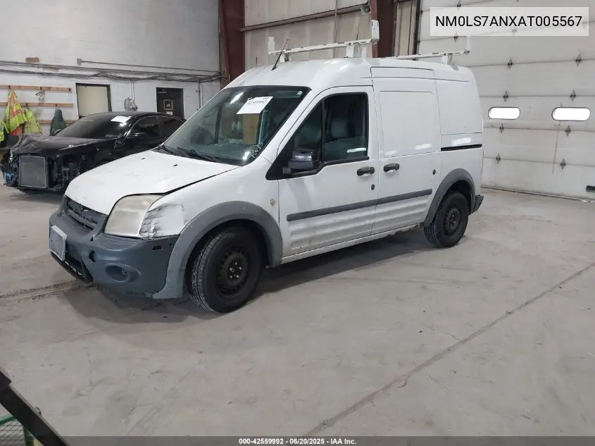 2010 Ford Transit Connect Xl VIN: NM0LS7ANXAT005567 Lot: 42559992