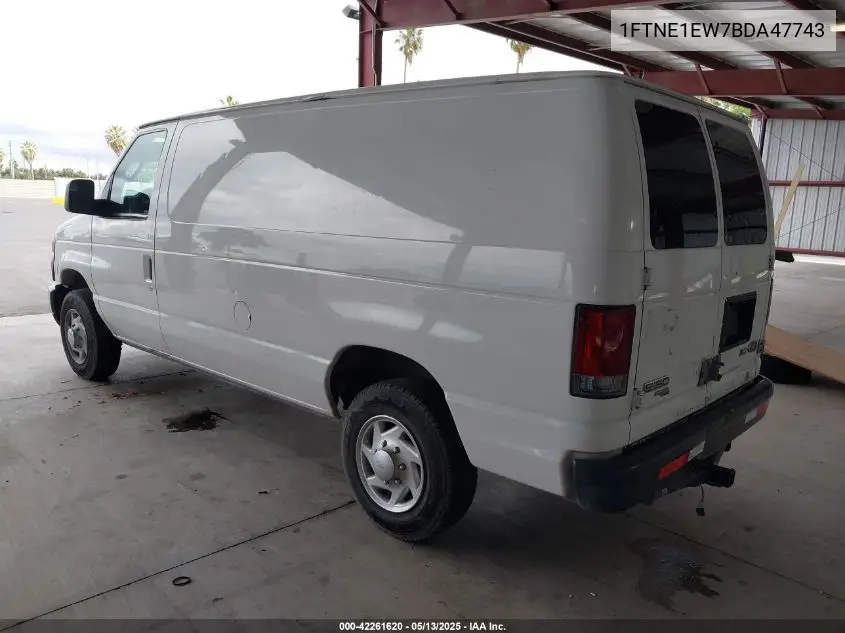 2011 Ford E-150 Commercial VIN: 1FTNE1EW7BDA47743 Lot: 42261620