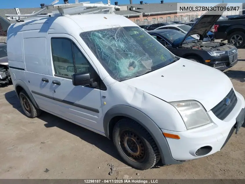 2012 Ford Transit Connect Xlt VIN: NM0LS7BN3CT096747 Lot: 12298187