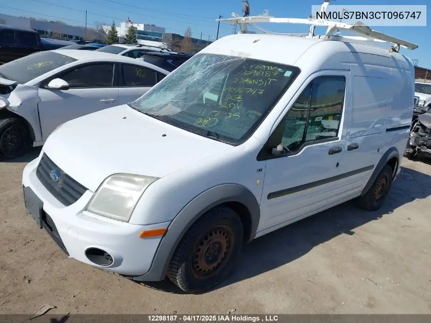 2012 Ford Transit Connect Xlt VIN: NM0LS7BN3CT096747 Lot: 12298187