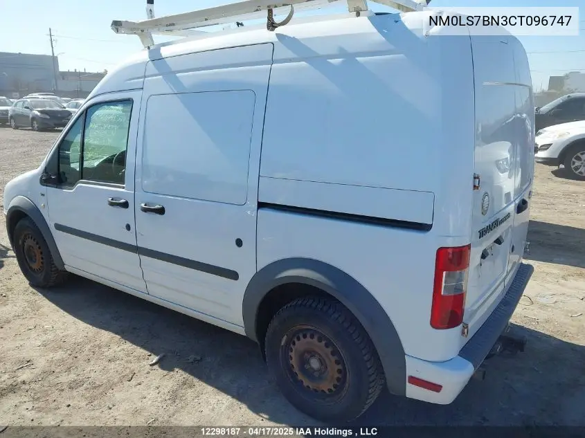 2012 Ford Transit Connect Xlt VIN: NM0LS7BN3CT096747 Lot: 12298187