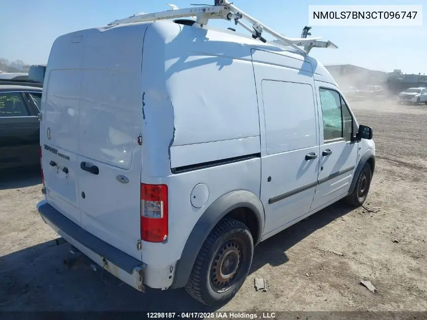 2012 Ford Transit Connect Xlt VIN: NM0LS7BN3CT096747 Lot: 12298187