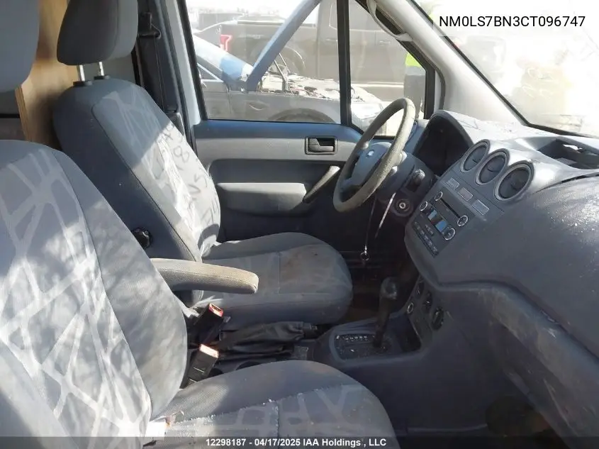 2012 Ford Transit Connect Xlt VIN: NM0LS7BN3CT096747 Lot: 12298187