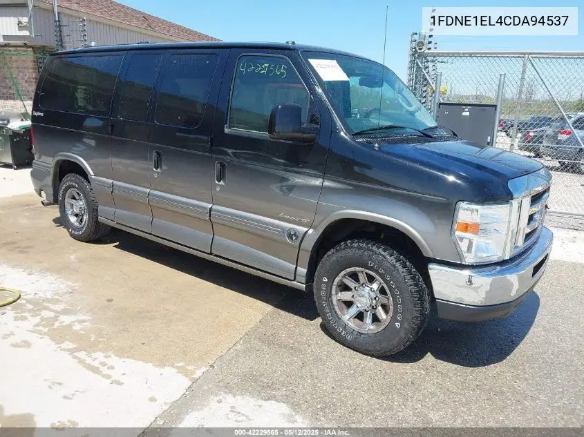 2012 Ford E-150 Recreational VIN: 1FDNE1EL4CDA94537 Lot: 42229565