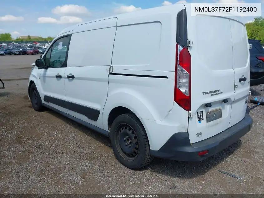 2015 Ford Transit Connect Xlt VIN: NM0LS7F72F1192400 Lot: 42253142