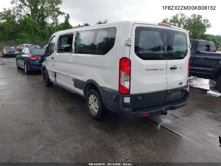 2016 Ford Transit-350 Xlt VIN: 1FBZX2ZM3GKB08152 Lot: 42246791