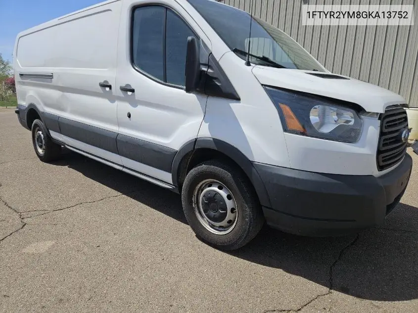 2016 Ford Transit T-250 VIN: 1FTYR2YM8GKA13752 Lot: 42271678