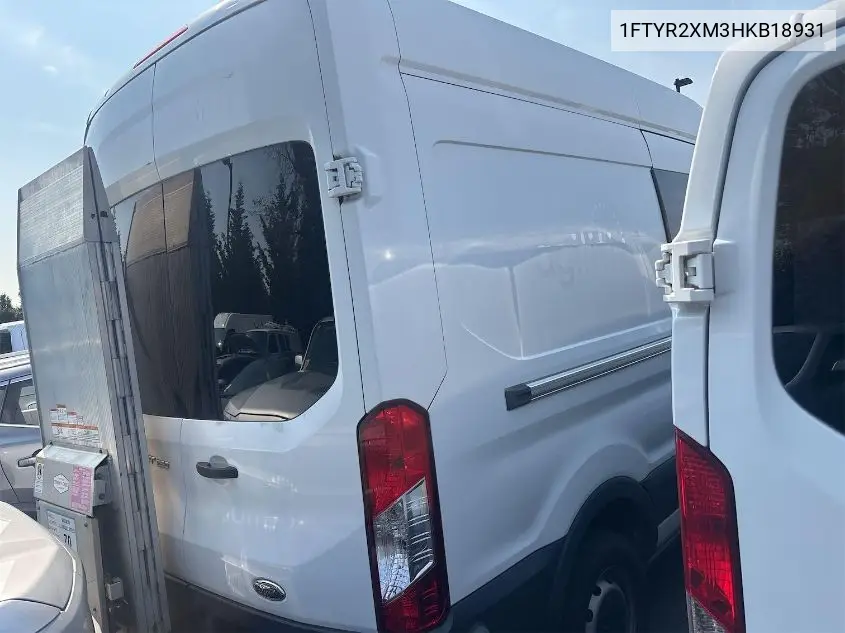 2017 Ford Transit T-250 VIN: 1FTYR2XM3HKB18931 Lot: 42651865