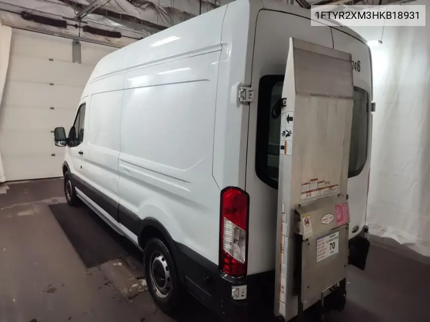 2017 Ford Transit T-250 VIN: 1FTYR2XM3HKB18931 Lot: 42651865