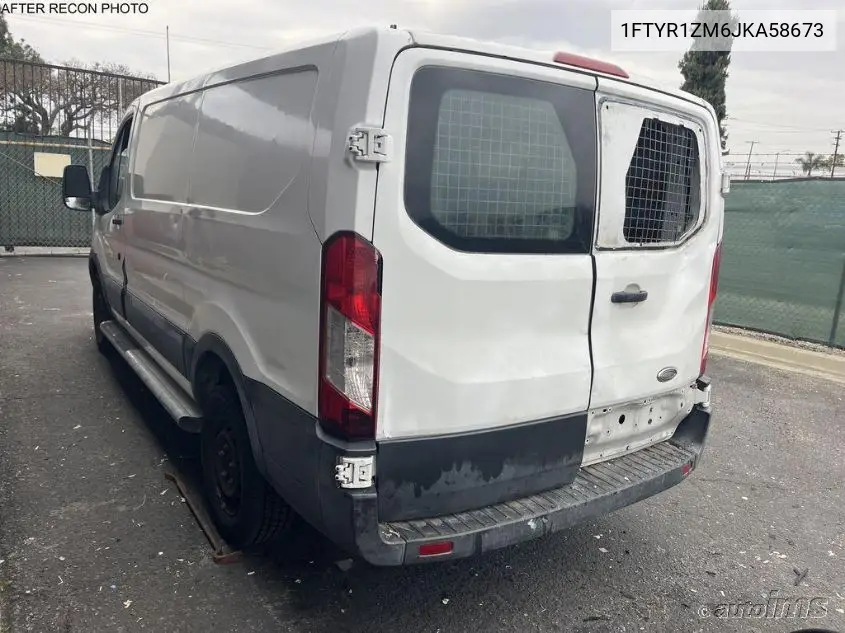 2018 Ford Transit T-250 VIN: 1FTYR1ZM6JKA58673 Lot: 42263545
